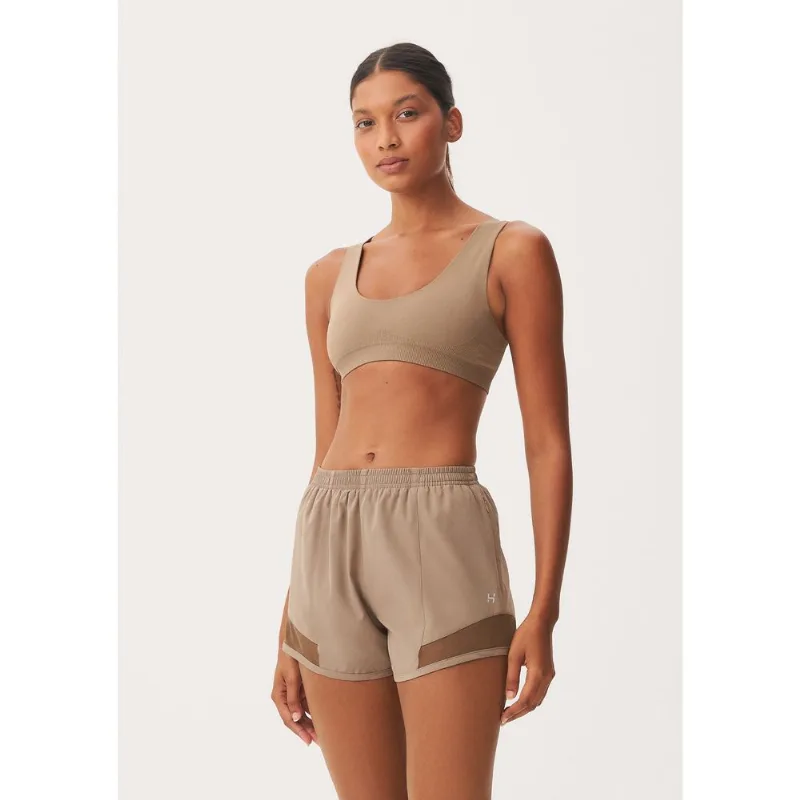 Shorts Esportivo Feminino Easy Care Runner - Marrom M