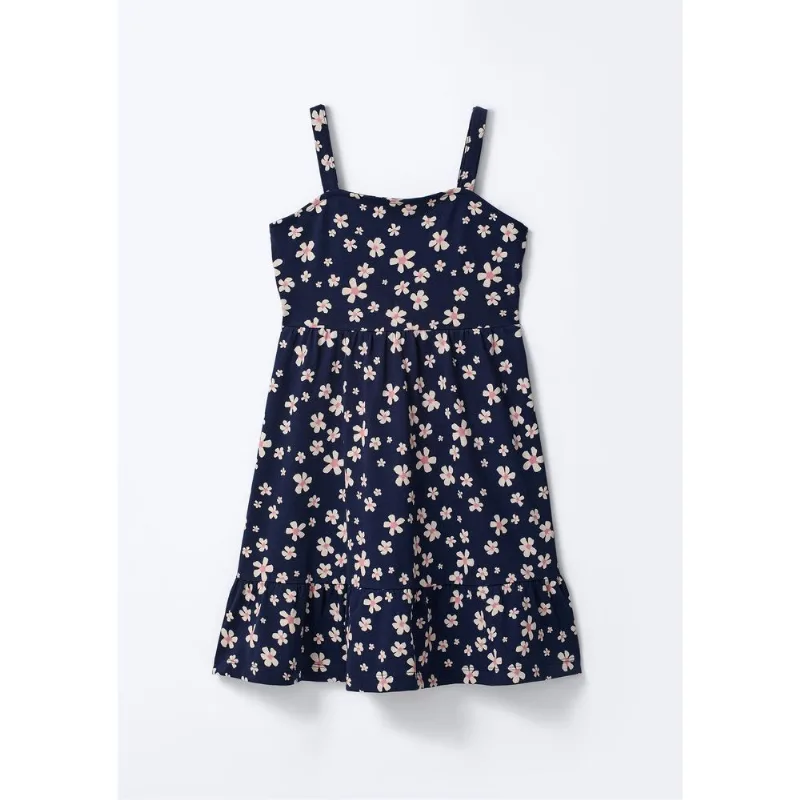 Vestido Curto Infantil Estampado - Azul 006