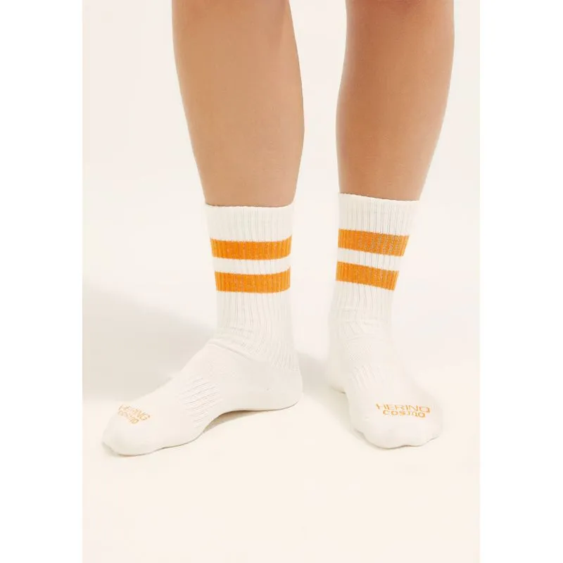 Meia Cano Longo Listras Hering + Cosmo - Off white M
