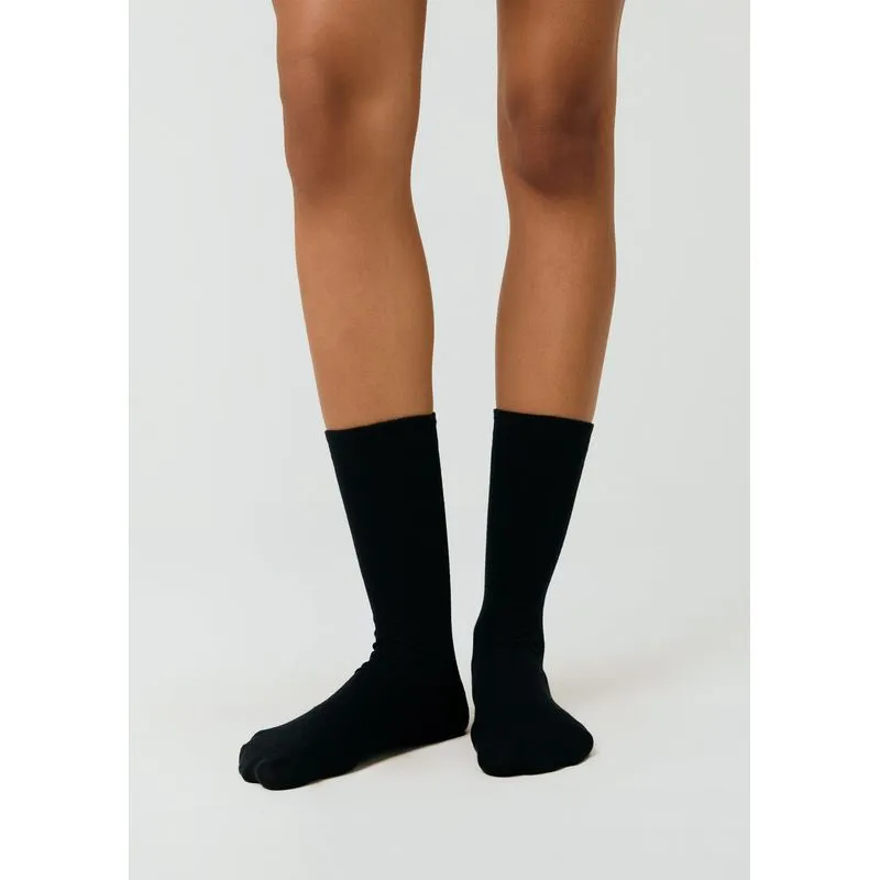 Meia Cano Longo Unissex Em Malha - Preto M