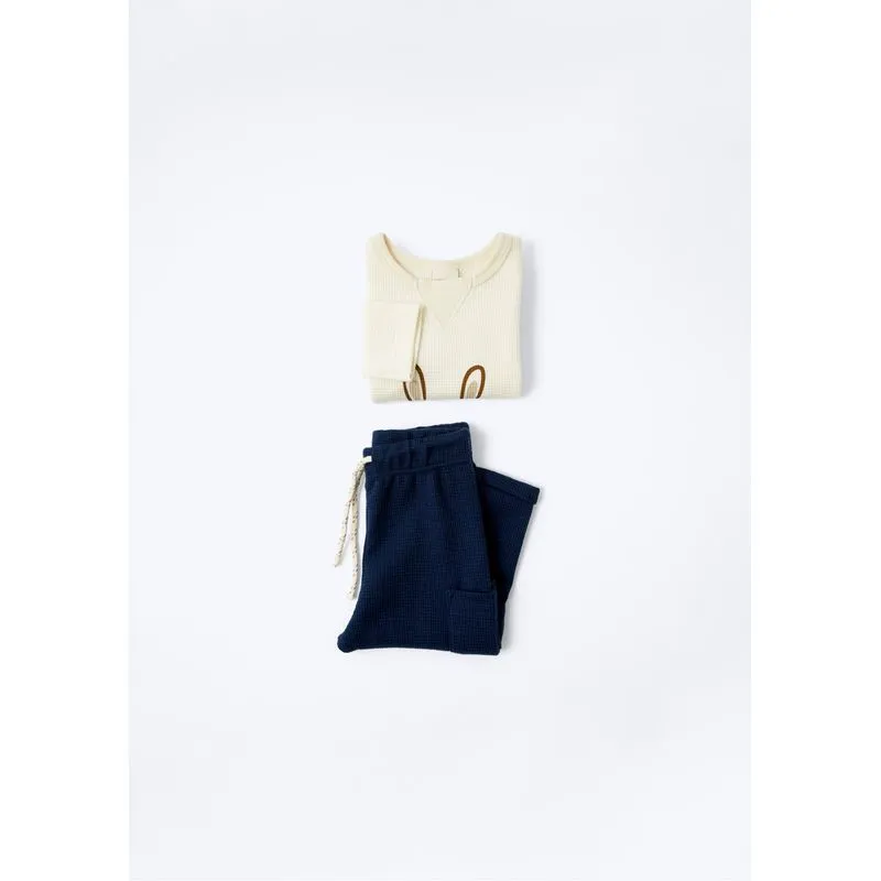 Conjunto Longo Bebê Menino Com Aplique - Laranja 06M