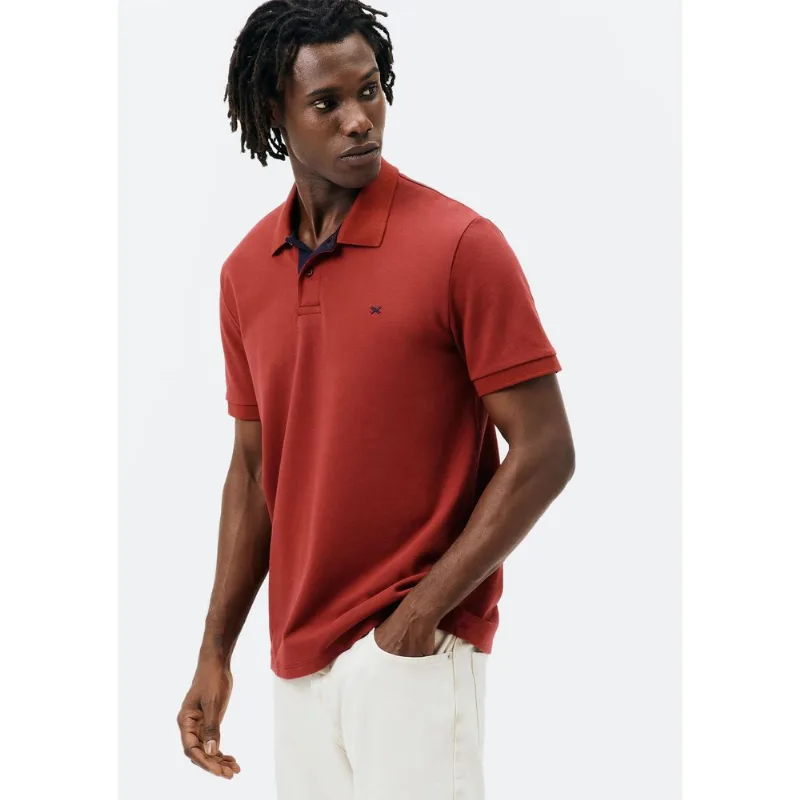 Camisa Polo Básica Masculina Em Piquet Com Bordado - Vermelho G