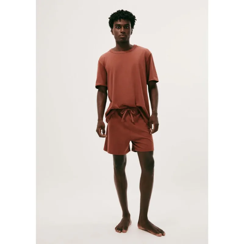 Pijama Curto Masculino Presenteável + Saquinho - Marsala G