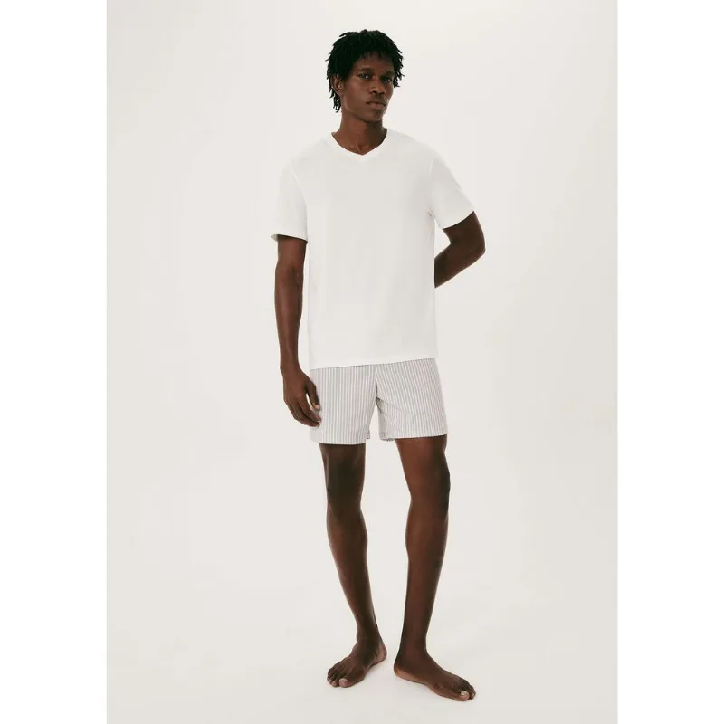 Pijama Curto Masculino Com Samba Canção Estampado - Off white P