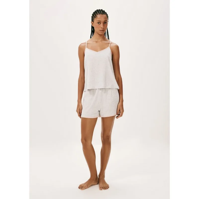 Pijama Feminino Curto Em Algodão - Cinza XG