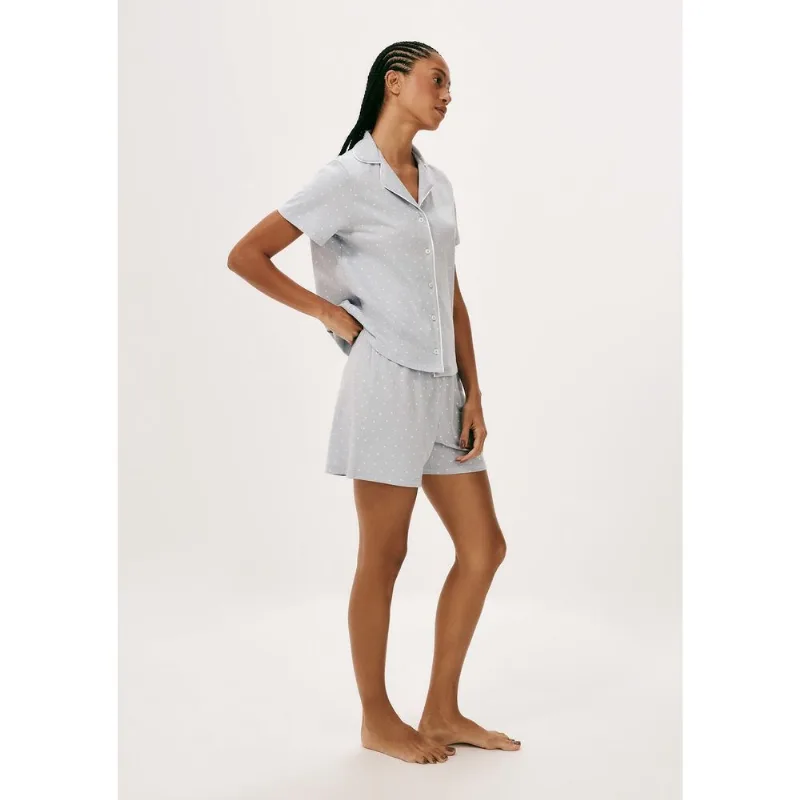 Pijama Curto Feminino Americano Estampado - Azul G