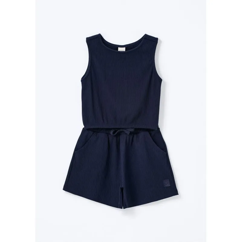 Conjunto Curto Infantil Menina - Azul 010