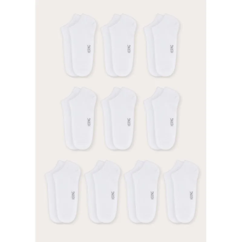 Kit 10 Pares De Meias Soquete Unissex - Branco M