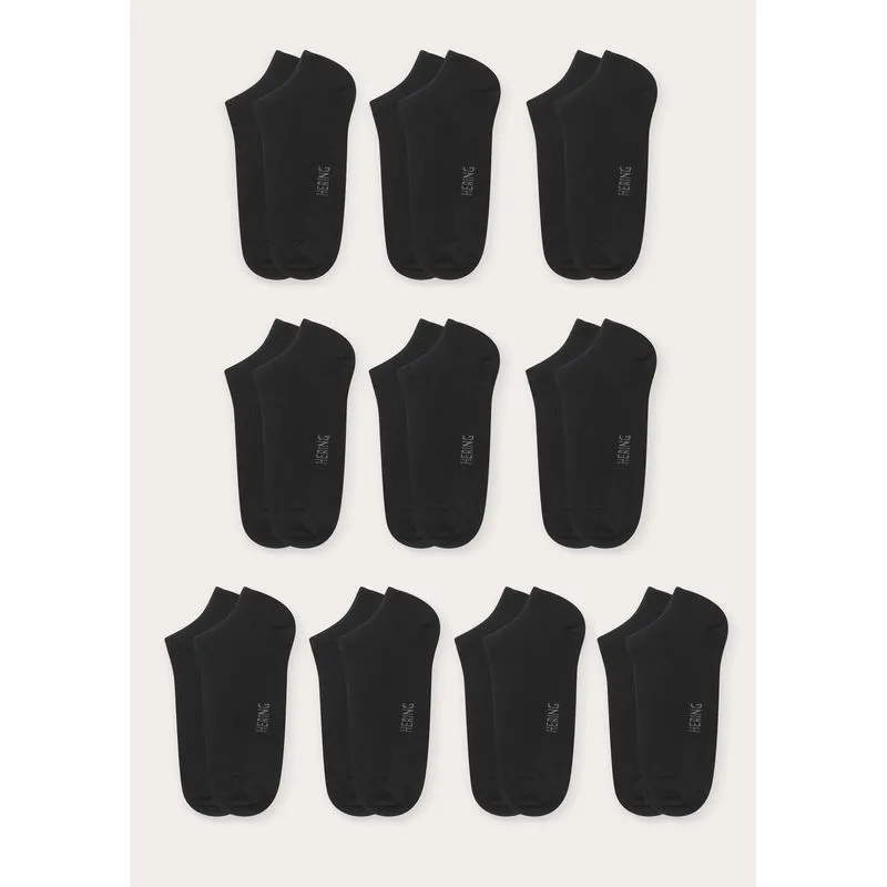 Kit 10 Pares De Meias Soquete Unissex - Preto M