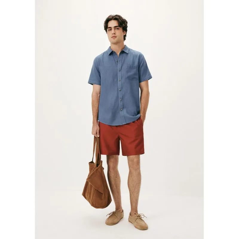 Shorts Praia Básico Masculino - Vermelho G