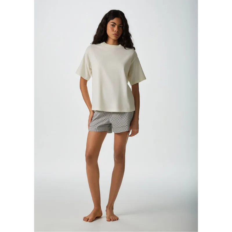 Pijama Curto Feminino Amplo - Nude P