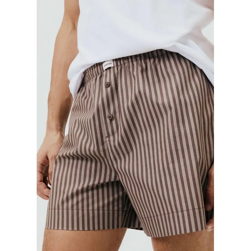 Cueca Samba Canção Fio Tinto Xadrez - Marrom XG