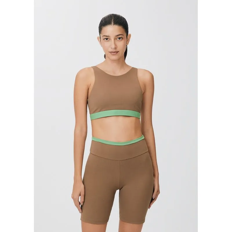Top Esportivo Com Fio Lycra® - Marrom XP