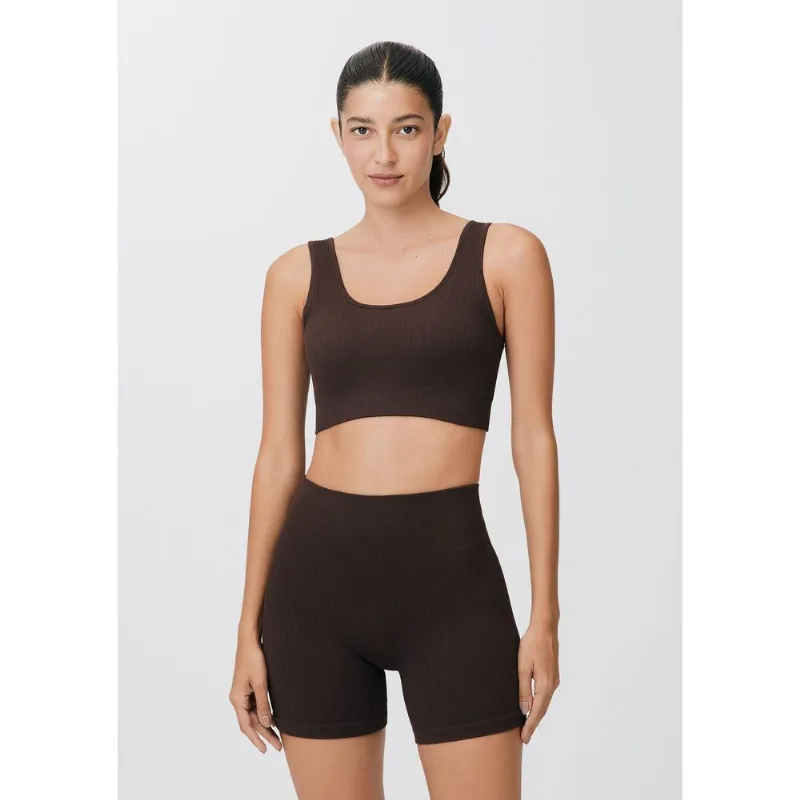 Shorts Esportivo Feminino Biker - Marrom M