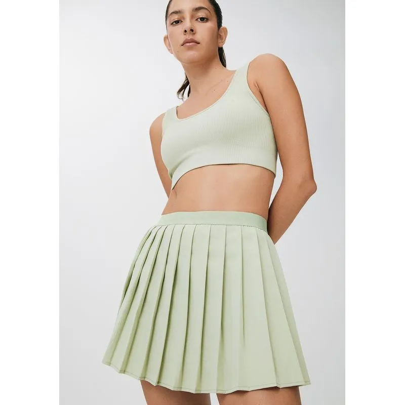 Shorts Saia Esportivo Plissado - Verde XG