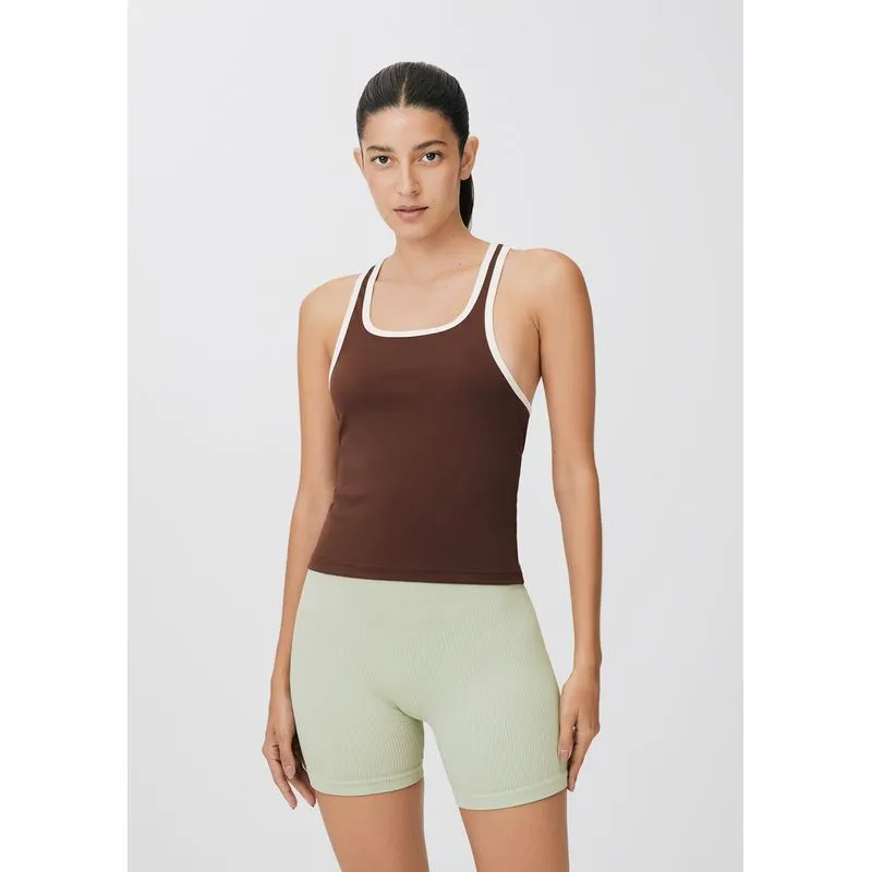 Regata Esportiva Feminina Com Fio Lycra® - Marrom P