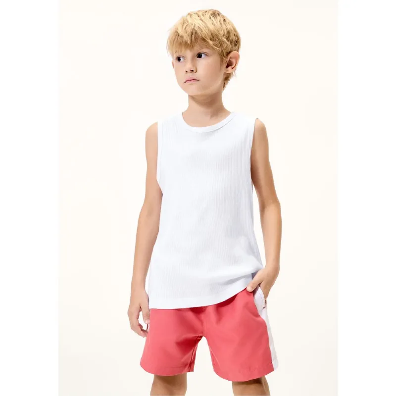 Regata Infantil Menino Básica Canelada - Branco 006