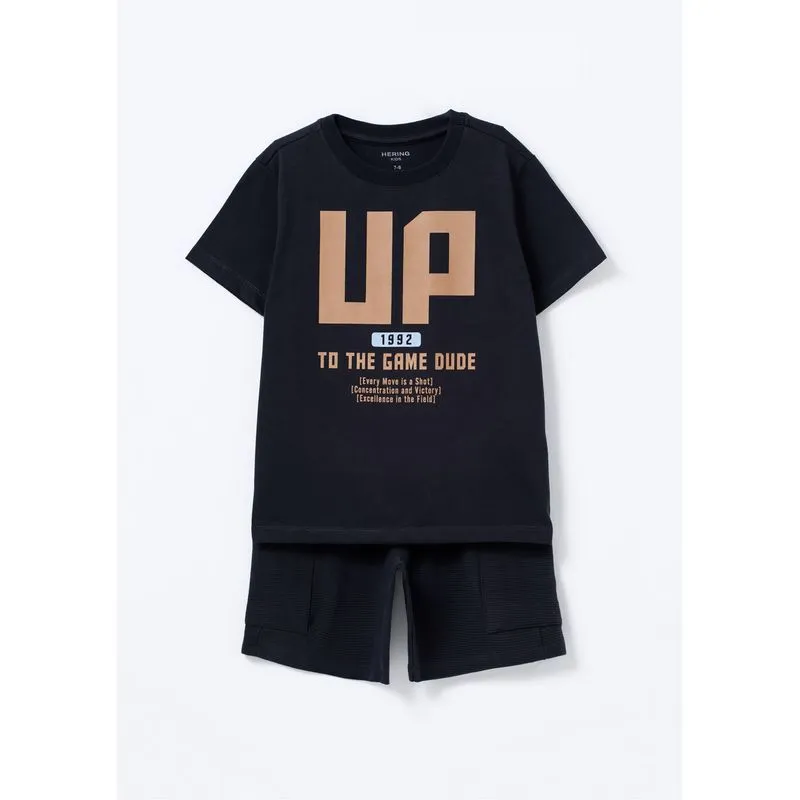Conjunto Infantil Menino Oversized Estampado - Azul 008