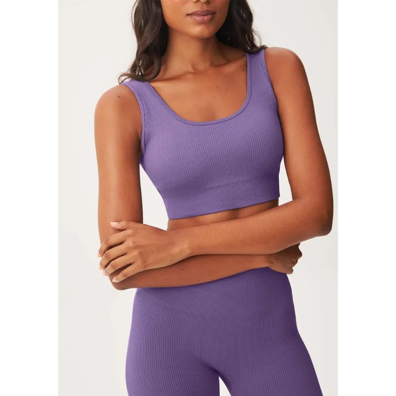 Top Esportivo Canelado Sem Costura - Roxo XG