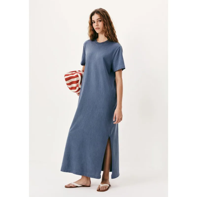 Vestido Midi Reto Estonado - Azul M