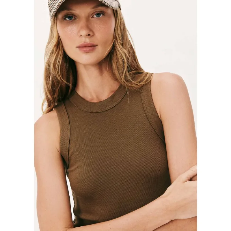Regata Básica Feminina Slim Neck - Marrom G