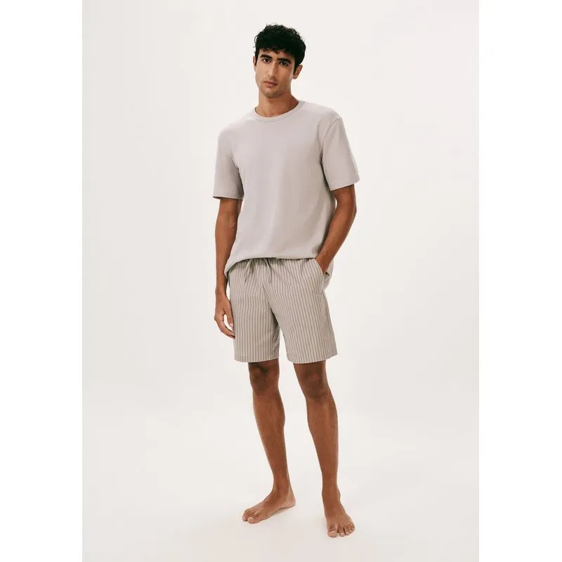 Pijama Masculino Curto Fio Tinto Comfort - Cinza G