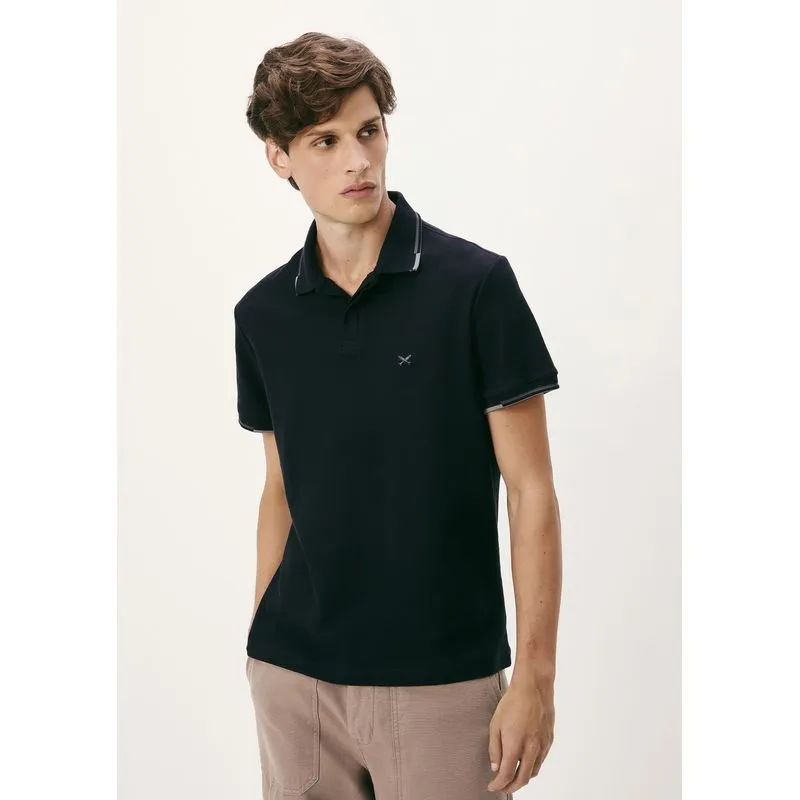 Camisa Polo Masculina Manga Curta Com Bordado - Preto G