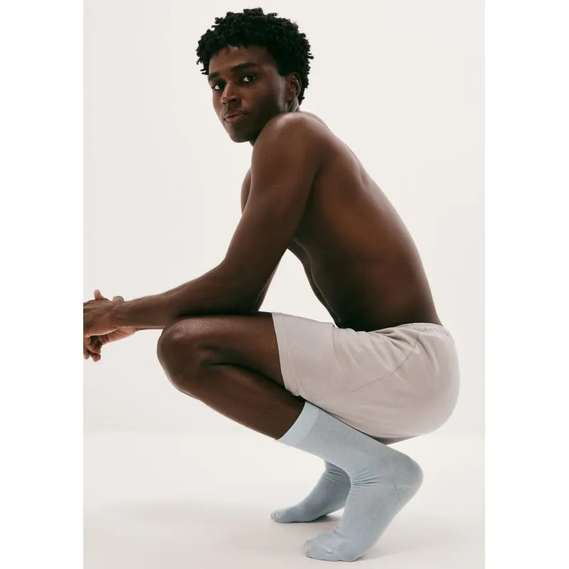 Meia Cano Longo Unissex Em Malha - Azul M