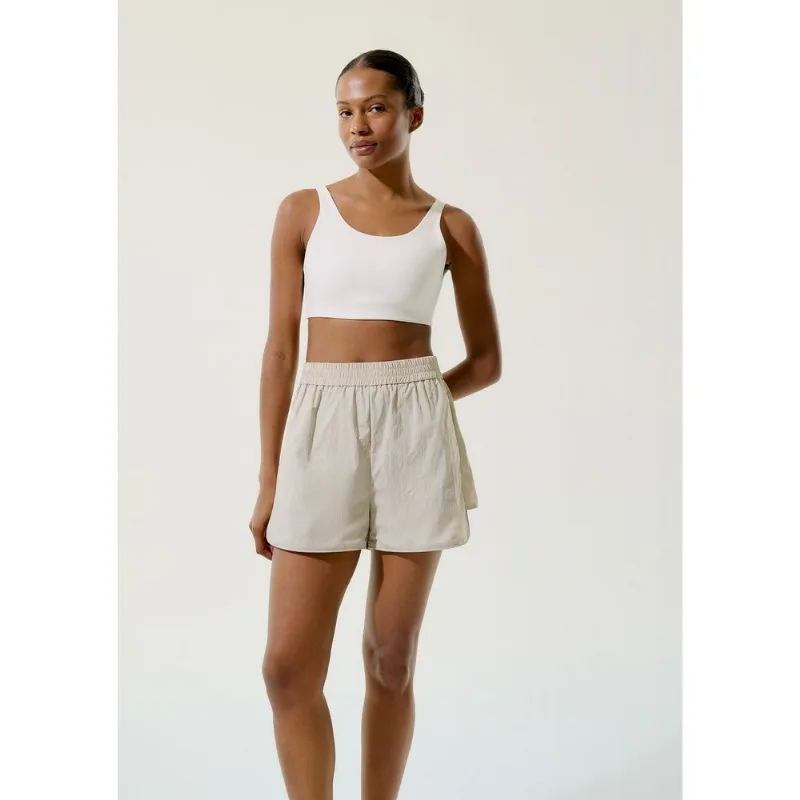 Shorts Esportivo Feminino Cós Elástico - Creme XG