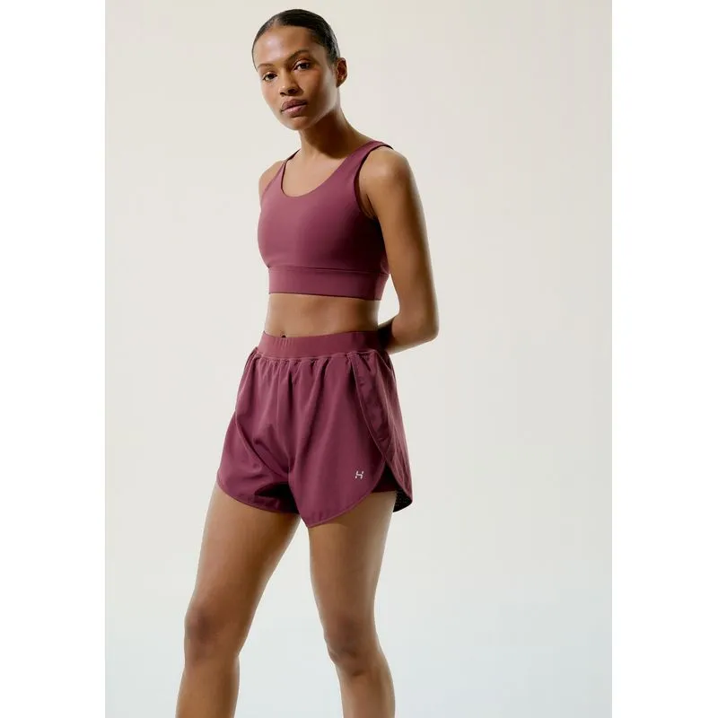 Shorts Esportivo Feminino Runner Texturizado - Vinho P