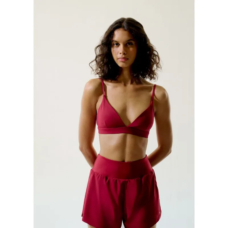Top Esportivo Decote V - Vermelho M