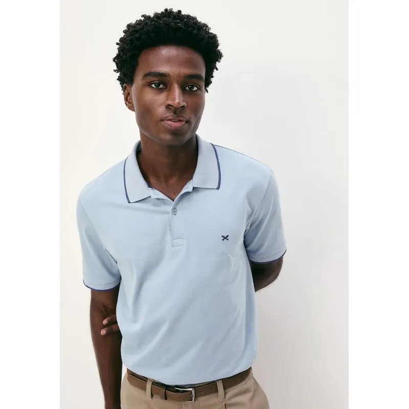 Camisa Polo Básica Masculina Super Cotton Com Bordado - Azul M