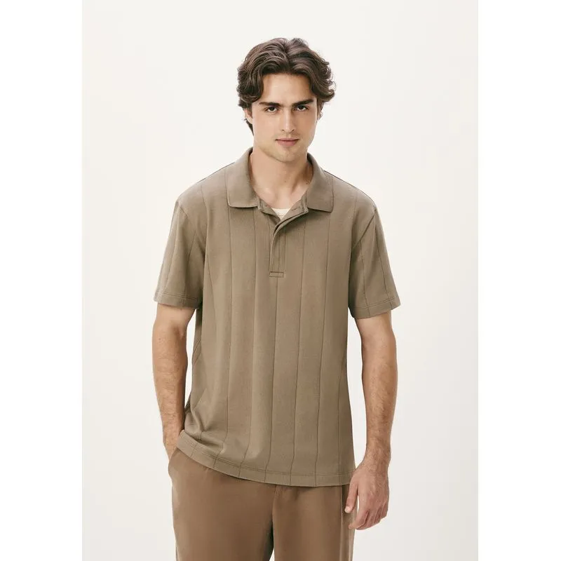 Camisa Polo Masculina Manga Curta Texturizada - Verde XXG