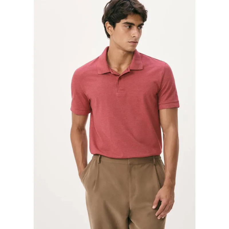 Camisa Polo Básica Masculina Manga Curta Em Piquet - Vermelho EXG