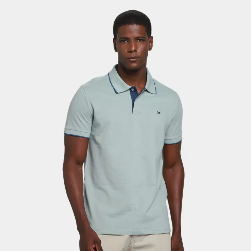 Camisa Polo Hering Masculina - Masculino - Verde Claro+Verde