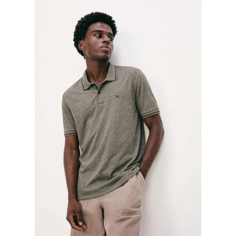 Camisa Polo Básica Masculina Em Malha Texturizada - Cinza XXG