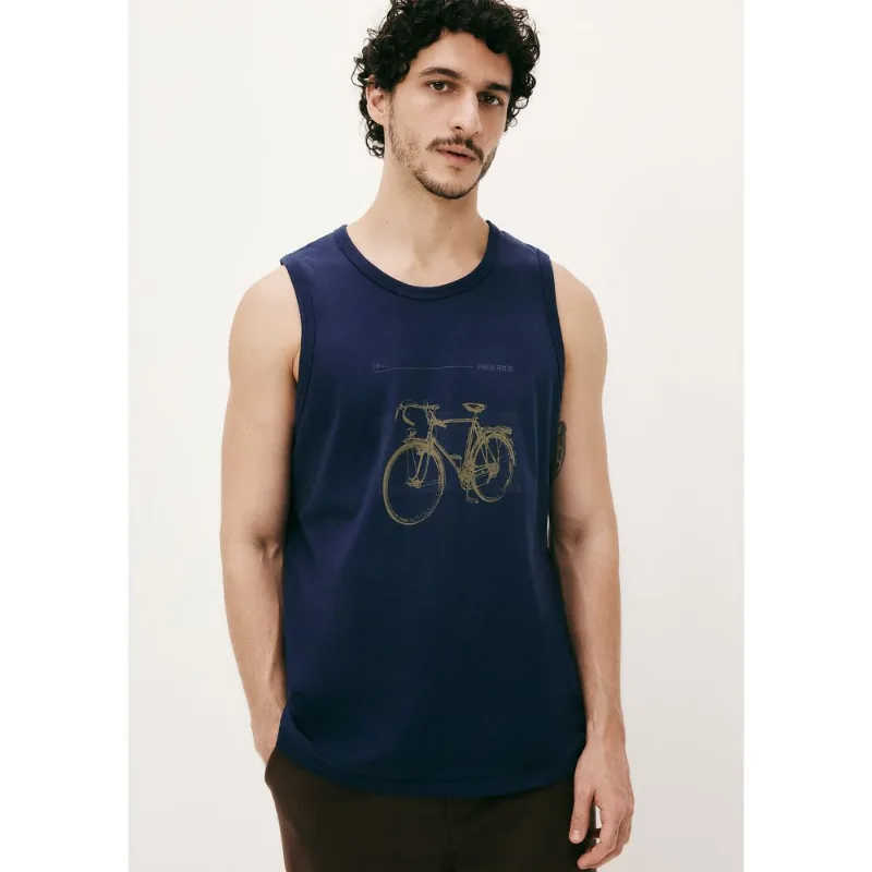 Regata Básica Masculina Regular Com Estampa - Azul XG
