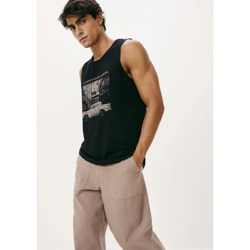 Regata Básica Masculina Regular Com Estampa - Preto XG