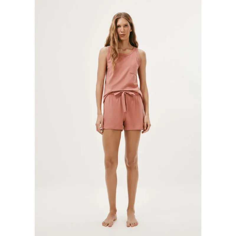 Pijama Feminino Malha De Algodão - Rosa P