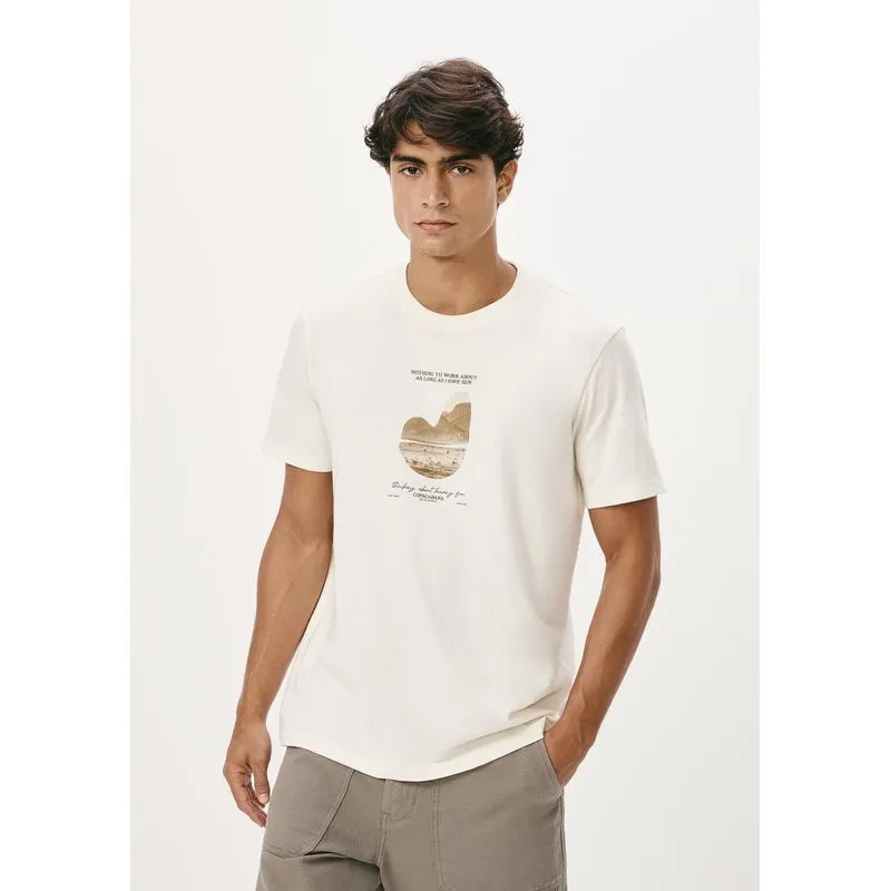 Camiseta Masculina Manga Curta Com Estampa - Off white XXG