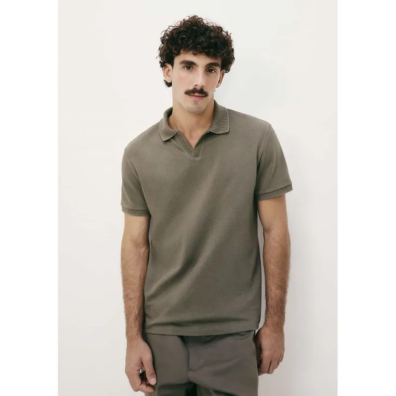 Camisa Polo Masculina Manga Curta Texturizada - Verde XXG
