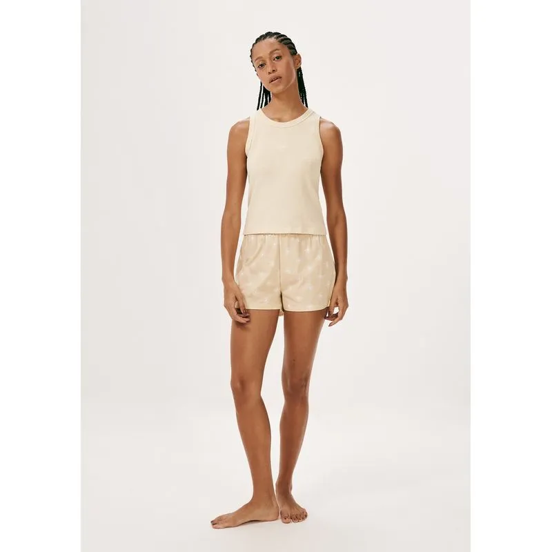 Pijama Feminino Curto Estampado - Bege P