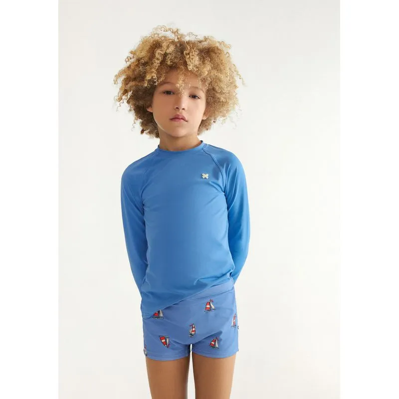 Sunga Infantil Boxer Com Lycra® - Azul 012