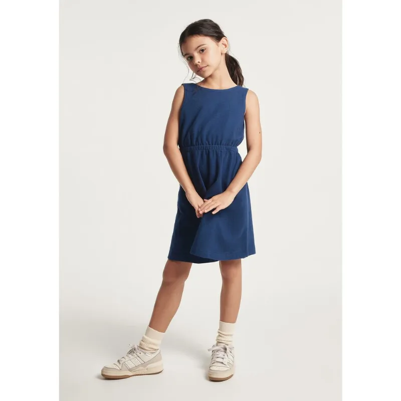 Vestido Infantil Curto Texturizado - Azul 006