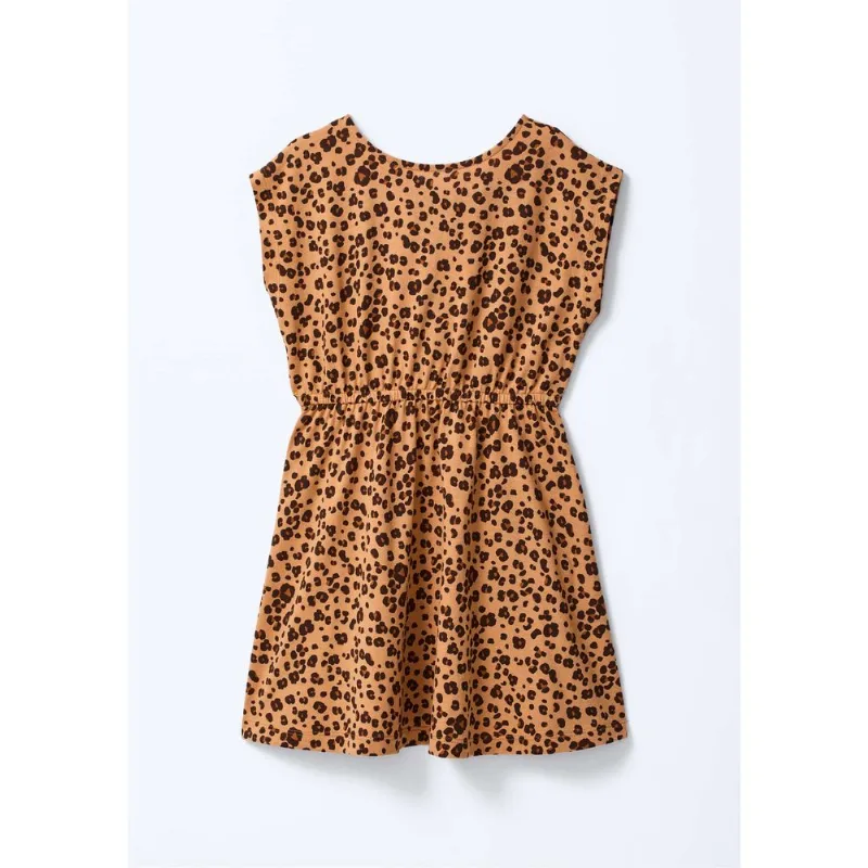 Vestido Curto Infantil Em Algodão Estampado - Bege 016