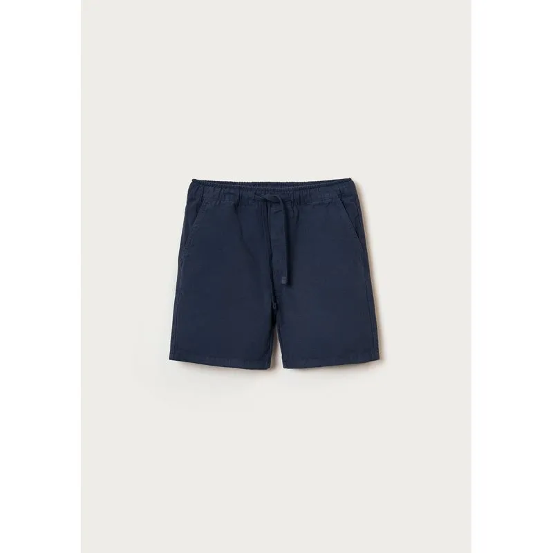 Shorts Infantil Menino Em Sarja - Azul 010
