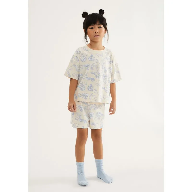 Pijama Infantil Menina Box Estampado - Creme 014