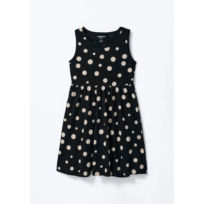 Vestido Curto Infantil Estampado - Preto 008