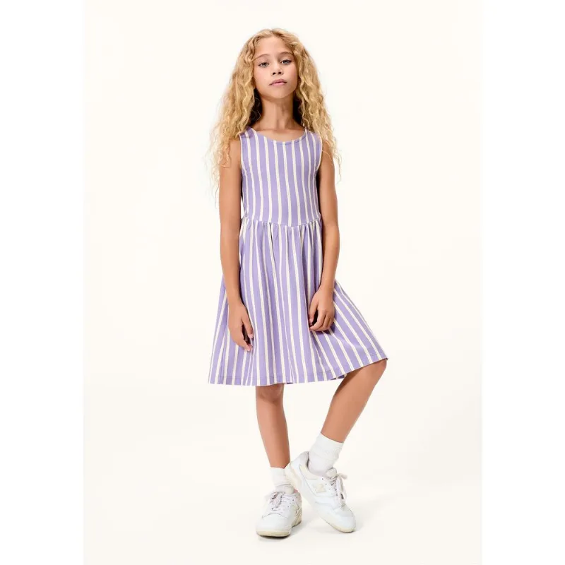 Vestido Infantil Fio Tinto Evasê - Roxo 016