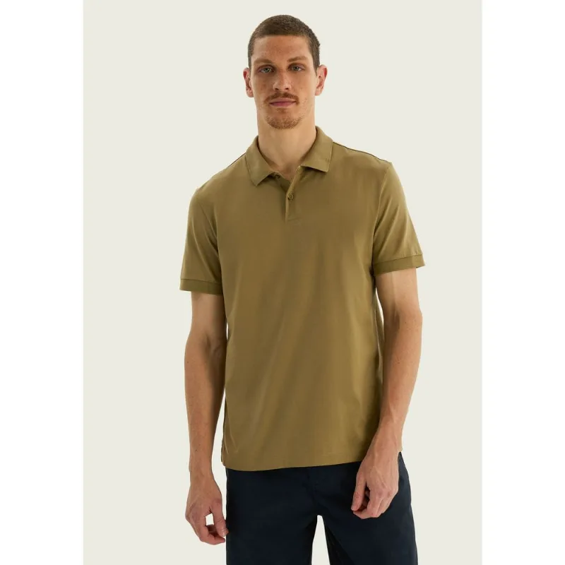Camisa Polo Básica Masculina Manga Curta Pima - Verde M